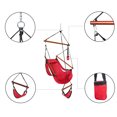 thumbnail image 4 of BAYUELSWU Hammock Air Chair, Swing Hanging Chair, Oxford Cloth Hanging Chair 220lbs Capacity for Indoor Outdoor, Seaside Courtyard (Red), 4 of 6