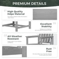 thumbnail image 4 of Ciokea 66" Outdoor Dining Table with Umbrella Hole HDPE Rectangle Patio Table for 6 Patio Furniture Garden Backyard Gray, 4 of 6
