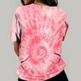 thumbnail image 5 of ALLLIST Holiday Womens Tops Crew Neck Short Sleeve T-Shirts Fashion Red Gradient Shirts Women's Clothing, 5 of 6