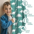 thumbnail image 3 of Blackout Kids Curtains,Teal White Dinosaurs Pattern Childrens Insulated Curtains Set Of 2,Bedroom Essentials,Toddler Room Decor 42"x54", 3 of 5