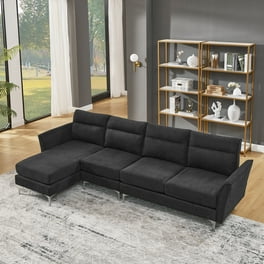 Papajet 89in Couch, 3 Seater Sofa with Wood Legs, Deep Seat