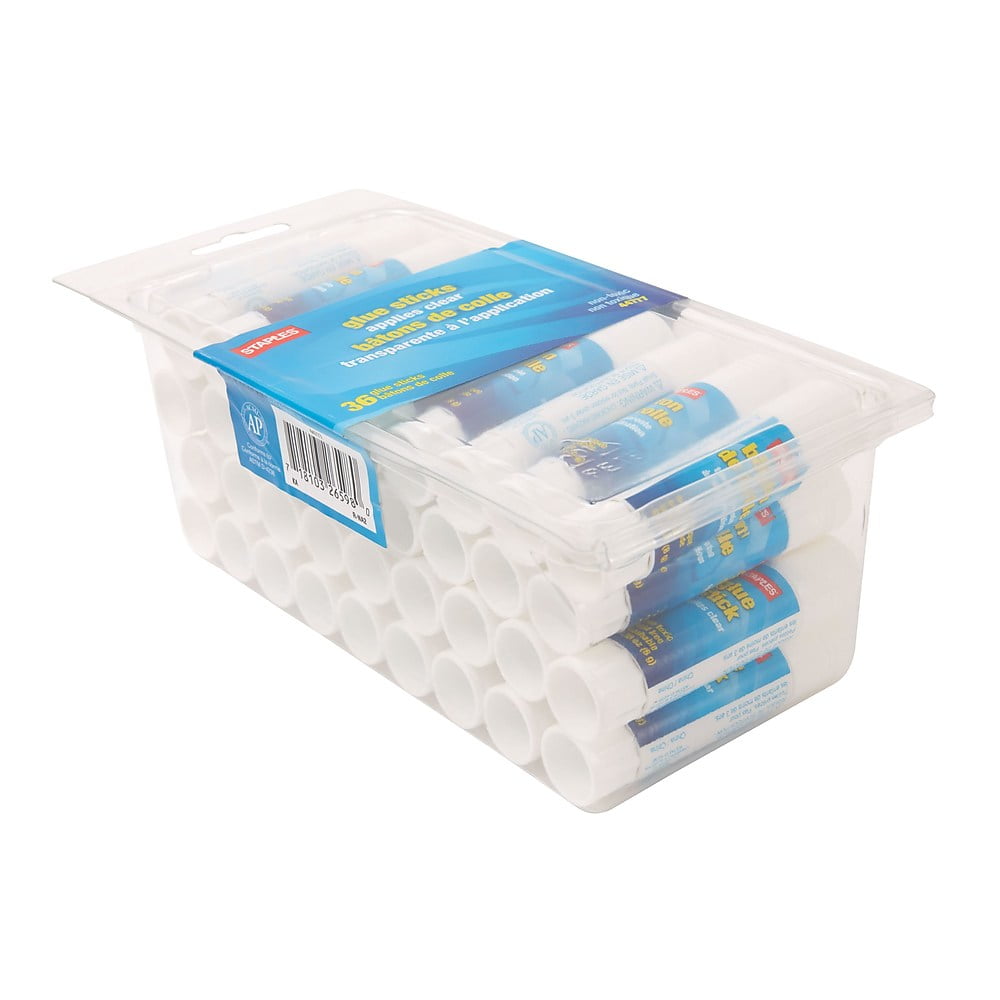  Staples 886374 Washable Glue Sticks Jumbo Clear 1.4 oz 6/Pack  (19959) : Arts, Crafts & Sewing