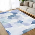 thumbnail image 4 of 5x7 Area Rugs, Blue Non-Skid Rubber Backing Large Rectangle Rugs - Living Room Bedroom Home Office, Watercolor Abstract Geometric Art Indoor Floor Mat Carpets Washable Rug, 4 of 9