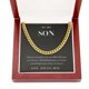 thumbnail image 5 of Fiudx Collar En Titanio, Acetato Inoxidable, Hermosa Tarjeta En Feliz Motivación, Regallo para Usar Todo El Año, para Hombres y Mujeres, Vínculo de Madre a Hijo, Incluye Caja de Lámpara Led de Madera, 5 of 5