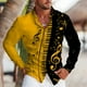 thumbnail image 1 of Camisa de verano para hombre con estampado de símbolo de instrumento musical, cuello tipo cárdigan, camisa informal de calle de un solo pecho, 1 of 6