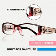 Eyebogo Kaylee Women Rectangular Reading Glasses, Red, +2.25