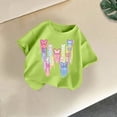 thumbnail image 4 of Gunia Little Girls T Shirts Cute Butterfly Graphic Short Sleeve Fashionable Casual Summer Stylish Everyday Tee Soft Blend Shirts For Kids Tops Light Green 6-8 Years, 4 of 5