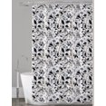 thumbnail image 1 of Polyester Shower Curtain with Metal Hooks, 70x72 Inch, Leaves, 1 of 2