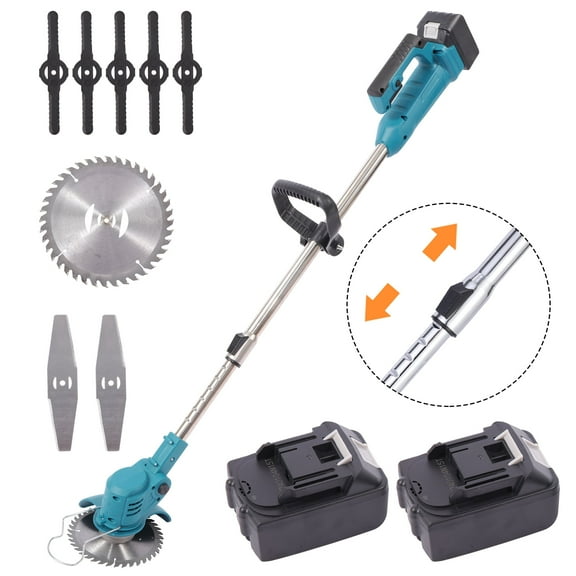 YouLoveIt Weed Wacker Electric Cordless String Trimmer Weed Eater Grass Trimmer Edger Lawn Tool with Charger, Battery Powered Weed Wacker for Lawn Yard Garden, 24V