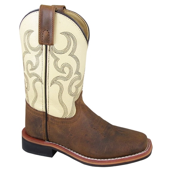 Smoky Mountain Western Boots Boys Scout Pull On Brown Cream 3705Y