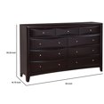 thumbnail image 5 of Benzara BM69432 9 Drawer Wooden Dresser, Cappuccino Brown, 5 of 6