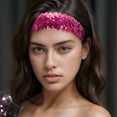 thumbnail image 2 of Ofertas Únicas 1 Pc Diademas de Lentejuelas Elásticas para Mujeres Rojo Rosa, 2 of 6