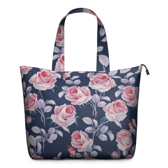 Pioneer Flower Floral Print Pattern Travel Tote Bags for Women Carry On,Large Weekender Bags for Women Travel,Multi Functional Duffle Bag for Work,Shopping,Sports