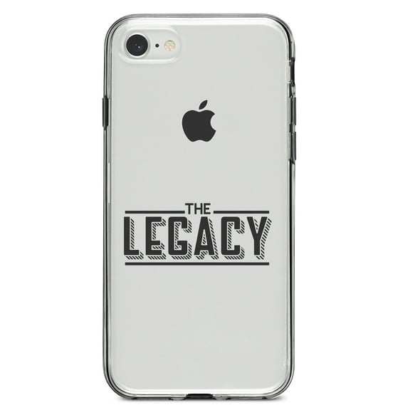 DistinctInk Clear Shockproof Hybrid Case for iPhone 7 8 SE (2020 Model) 4.7" Screen TPU Bumper Acrylic Back Tempered Glass Screen Protector - The Legacy