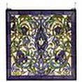thumbnail image 2 of 22"W X 22"H Floral Fantasy Stained Glass Window, 2 of 2