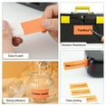 thumbnail image 5 of NineLeaf 10 Pack Compatible for Brother P-Touch TZe TZ Label Maker Tape TZe-B61 TZ-B61 36mm 1.4 in Laminated Black on Fluo Orange Label Tape, 5 of 7