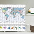 thumbnail image 3 of Cortina De Ducha De Baño De Mapa Mundial Cortina De Ducha De Baño Súper Larga 180 * 200 Cm Juego De Cortinas De Ducha 3D, 3 of 4