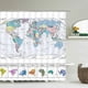 thumbnail image 3 of Cortina De Ducha De Baño De Mapa Mundial Cortina De Ducha De Baño Súper Larga 180 * 200 Cm Juego De Cortinas De Ducha 3D, 3 of 4