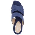 thumbnail image 4 of KENNETH COLE Womens Blue Cushioned Strappy Maisie Square Toe Block Heel Slip On Leather Heeled Mules Shoes 7 M, 4 of 4