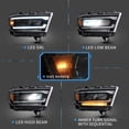 thumbnail image 2 of VLAND YAX-RM-6001-19 Phares avec Réflecteurs Ambrés pour Dodge Ram 2019-20, 2 of 9