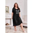 thumbnail image 2 of FEREMO Nightgowns for Women Plus Size Short Sleeve Nightshirts V Neck Sleepwear 1X-5X, 2 of 5