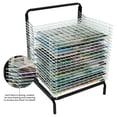 thumbnail image 5 of Creative Mark Stack N Dry Floor Art Drying Rack, Mobile Art Rack Stand on Wheels with 20 Coated Metal Spring-Loaded Shelves, For Watercolor, Prints, Paper and Canvas Storage, 5 of 7
