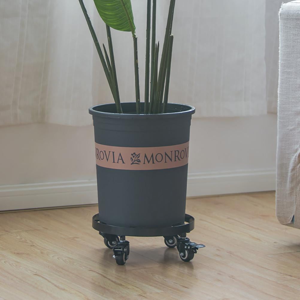 Ruiboury Movable Plant Stand Flower Pot Tray with Universal Wheels