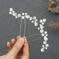 thumbnail image 2 of Bride Wedding Hair Pins Silver Crystal Bridal Hair Pieces Rhinestone Hair Accessories for Women and Girls (pack of 2) (A-Silver), 2 of 4