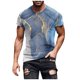 thumbnail image 1 of European And American Round Neck Casual Ethnic Style Retro Printed Short Sleeve T-shirt Top 2XL, 1 of 5
