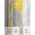 thumbnail image 6 of Yellow Gray Abstract Sheer Curtains for Living Room Bedroom, Light-filtering Sheer Curtain, Graffiti Brush Rod Pocket Voile Window Treatment Drapes, 52’’Wx96’’L, 2 Panels Set, 6 of 7