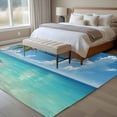 thumbnail image 4 of 5'x7' Area Rugs for Living Room Bedroom, Palm Trees Washable Rug Carpet Runner Indoor Outdoor, Summer Beach Coastal Nautical Sea Ocean Non Slip Floor Mats Area Rug for Kitchen, Nursery, 4 of 8