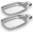 thumbnail image 1 of Juego de 2 soportes para cucharas, soporte para cucharón de espátula de acero inoxidable para estufa, resistente y buenos agarres para cocina, cucharón de espátula, cepillo y otros utensilios de, 1 of 7