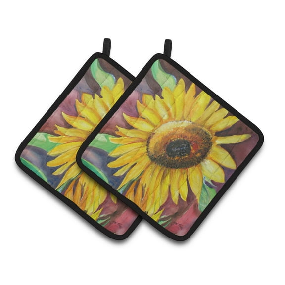 Caroline's Treasures JMK1268PTHD Sunflowers Pair of Pot Holders , 7.5HX7.5W, multicolor