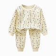 thumbnail image 4 of TOWED22 Toddler Girls Pajamas Cotton Kids Cute Graphic 2 Piece Kids Pjs Fall Winter Sleepwear Clothes Set 6-24 Months 2t 3t 4t 5t 6t 7t 8t 9t Children(Beige,2-3 Y), 4 of 6