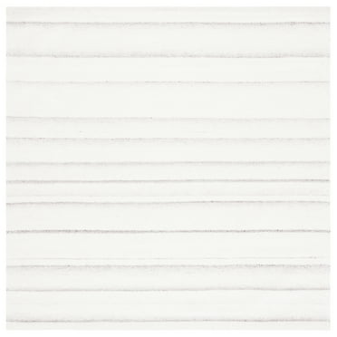 SAFAVIEH Marbella Jolyon Solid Area Rug, Grey/Ivory, 6' x 6' Square
