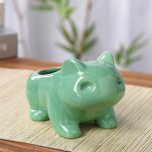Maceta Diy, macetas artísticas de cerámica bonitas, arte de cerámica decorativo para el hogar, Vasegreen