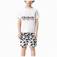 thumbnail image 5 of TOWED22 Toddler Girl Summer Outfits 2pcs Clothing Sets Crew Neck Short Sleeve Top Tee + Shorts Sets Cute Clothes(White,2-3 Y), 5 of 6