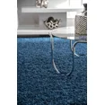 thumbnail image 3 of Contemporary Modern Simple Solid Shaggy Area Rug in Navy Blue Size 4' x 6', 3 of 4