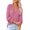 Hot Pink, variant on DondPO Womens Long Sleeve Tops Shirts for Women Women's Long Sleeve Solid Color Lapel Button T Shirt Womens Blouses Womens Tops Beige L