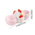 thumbnail image 3 of OEFNTAC Easter Egg Tray Ceramic Holder 6.4x1.2in Multi Slot Sturdy Glossy Finish Home Holiday Table Decorative Accent Desktop Snack Dessert Storage Party Host Gift Non-Slip Display, 3 of 6