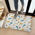 thumbnail image 2 of White Cartoon Dinosaurs Birthday Pattern Door Rugs,Washable Non Slip Door Mats Indoor,Decorative Door Mats,Entry Mat Indoor for Entrance,Bedroom,Kitchen,Bathroom,16"x24", 2 of 6