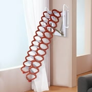 FETCOI 12 Steps Retractable Attic Stairs Wall-Mounted Pulldown Folding Stairs 880lbs