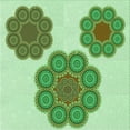 thumbnail image 1 of Ahgly Company Machine Washable Indoor Square Transitional Green Area Rugs, 8' Square, 1 of 7