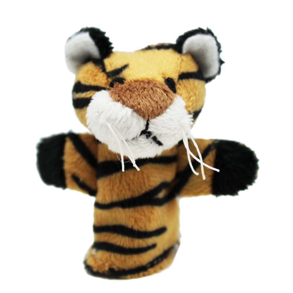 Kid's Plush Animal Finger Puppet Tiger By Ganz