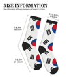 thumbnail image 3 of Men's Korean Flag Novelty Athletic Socks Women's Digital Printing Funky Patterned Crew Socks, 3 of 7