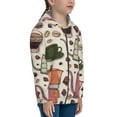 thumbnail image 5 of Kdxio Vintage Coffee Pattern Kids Boys Girls Zip Up Hoodie 3D Printed Hooded Sweatshirt Hoody Coat with Pocket 7-12 Y-Medium, 5 of 6