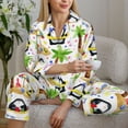 thumbnail image 6 of Sikiie Penguins On The Beach Women's Long-Sleeve Shirt and Full-Length Bottom Pajama Set (s-xxl)-X-Large, 6 of 7
