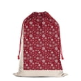 thumbnail image 3 of Christmas Bags Drawstring,Red Christmas Snowflake Pattern Large Xmas Christmas Gift Bags,Reusable for Xmas and New Year Party Favors and Supplies,27.6" X 19.7", 3 of 6