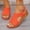 Orange, variant on Wedge Heel Sandals for Womens Closed Toe Hollow Out Walking Sandal Fashion Orthopedic Arch Support Sandals Open-Toe Casual Summer Shoes