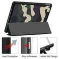 thumbnail image 5 of Case for iPad 9th Gen 2021/iPad 8th 2020/iPad 7th 2019 Generation Protective Cover with Pencil Holder - 10.2 inch Slim Soft TPU Trifold Stand PU Leather Folio Auto Sleep Wake - Camouflage Brown, 5 of 7